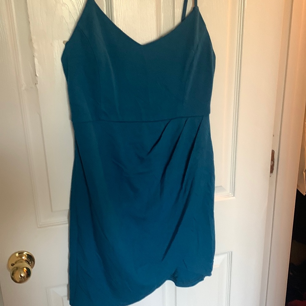 Teal mini dress